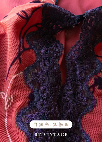 一抹紅露背小花背心/洋裝13