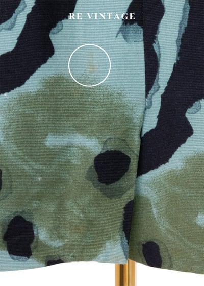 印象派之夢 - 藍綠色斑紋圖騰及膝裙（27-30"）14