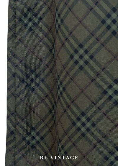 漫步劍橋橄欖綠斜格紋長裙（26"）6