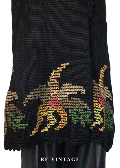 花朵十字繡圖騰針織背心4