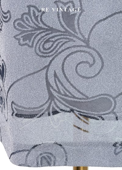 塞納河的波紋灰藍變形蟲印花短裙（27"）8