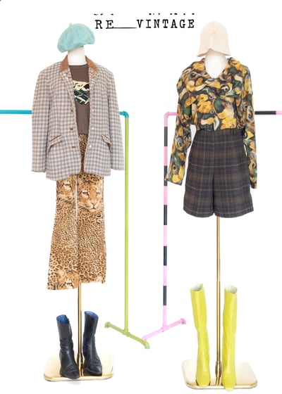 淺棕灰色泰迪熊格子西裝外套2