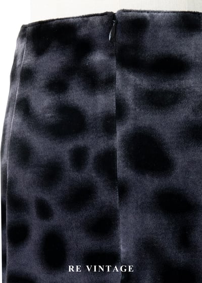 經典獸紋神秘紫灰色絨布長裙（27"）9