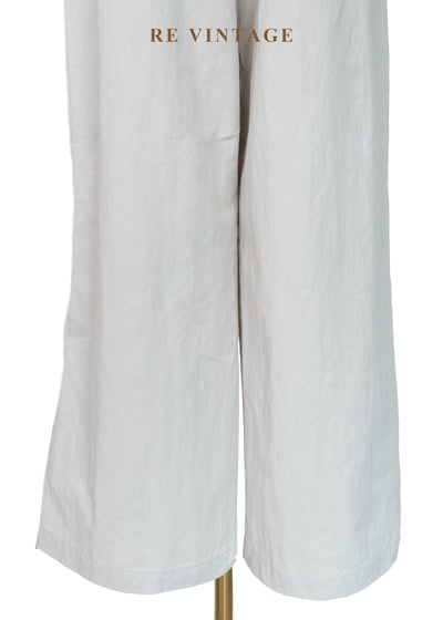 淺米灰挺闊棉麻質地工裝寬褲（24"）13