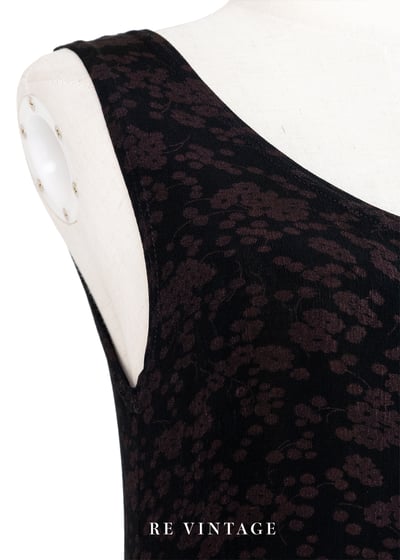 酒紅夏夜暗花貼身洋裝5