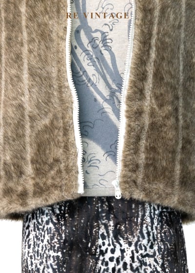 山谷の柔軟痕跡仿毛背心3