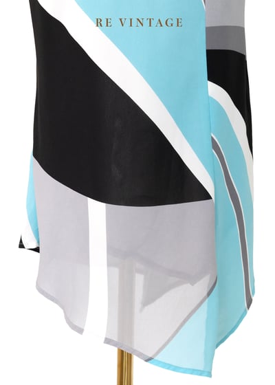 陽光下的水藍色幾何圖形及膝裙（26"）4