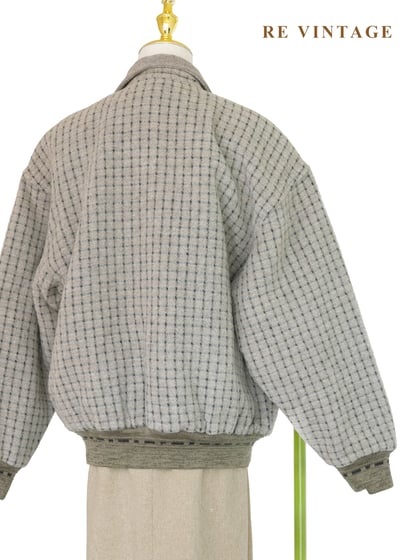 Brown Rice 微縮小方格毛呢夾克外套10