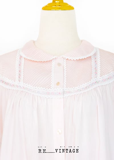 『紐約寶物』Nightshirts 淡粉色小小花刺繡上衣洋裝5