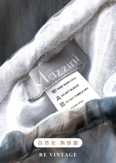 灰藍色水紋雪紡長裙（24-30"）13