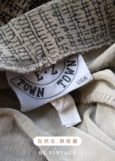 灰綠色畫布筆觸長裙（24-30"）12