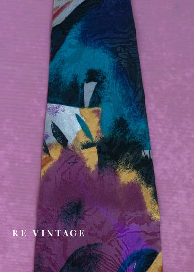 油畫筆觸的多彩層次領帶9