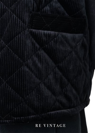 質感單品 - Black Velvet 菱格絨布背心7