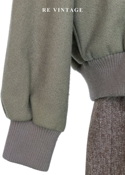 灰綠色毛呢夾克外套4