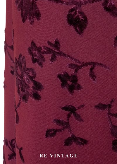 夜宴紅影浮雕花卉細肩帶洋裝10