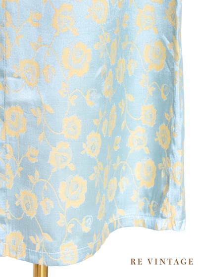 花草氣泡水緞面長裙（24"）5