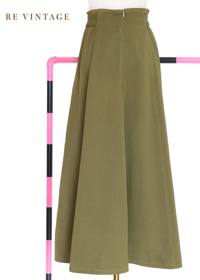 質感單品 - 橄欖綠高腰圓裙（22"）6