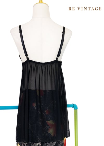 復古浪漫夜宴黑蕾絲細肩帶背心9