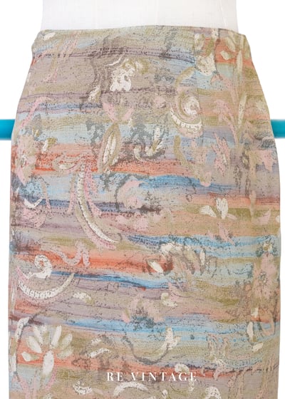 Cafe Creme 溫柔筆刷印花一片裙（24"）9