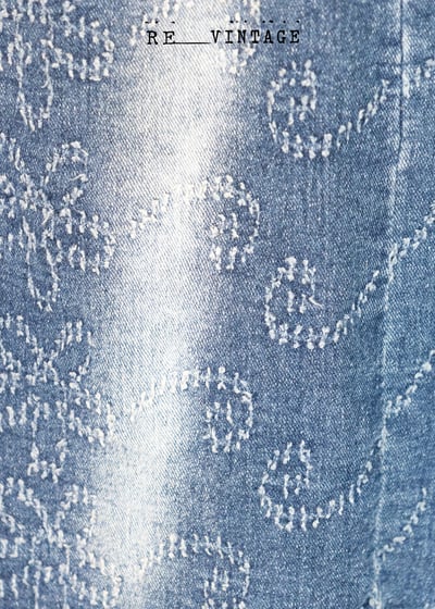 風吹來一朵小花牛仔中長裙（28"）5