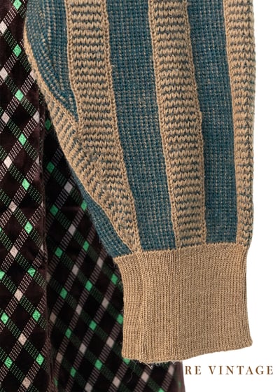 森林綠無限菱格針織毛衣9