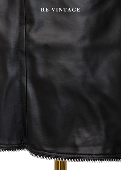 法國製 - 甜甜在心黑皮革愛心吊帶裙12