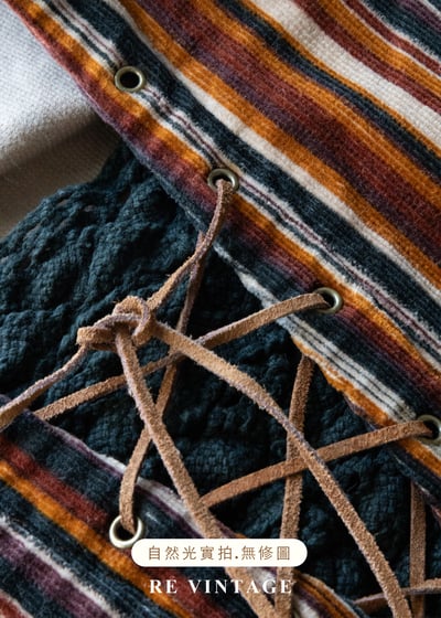 Velvet Roadtrip 燈芯絨暖色線條迷你洋裝16