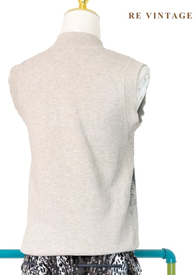 灰藍の浪花米棕色背心8