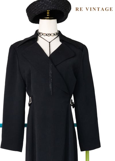 黑曜石影女王西裝式長洋裝3