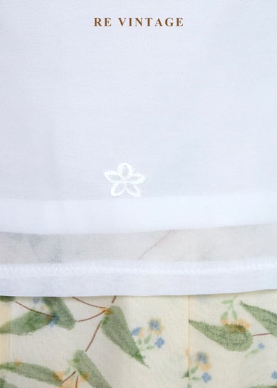 質感單品 - 初冬寒月小花橫壓褶刺繡背心12