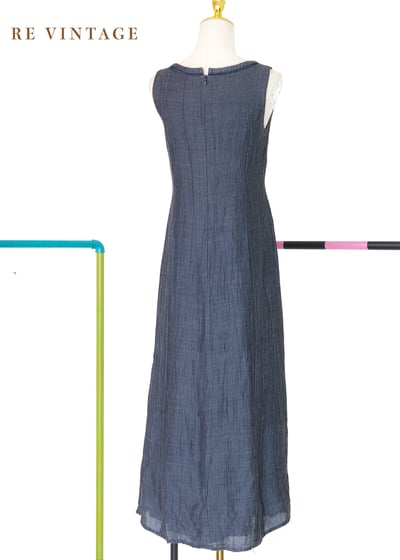 藍染花徑花朵的故事長洋裝12