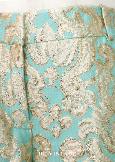 凡爾賽的迴廊金屬光澤圖騰長褲（28"）5