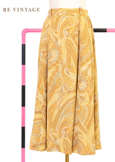 Butter Yellow 復古印花裙(24-25")1