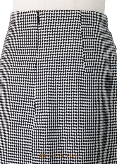 質感單品 - 經典黑白千鳥格短裙（26"）7