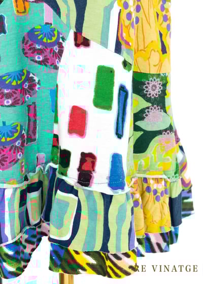 『歐洲寶物-巴黎』Art Collage 超美拼接繞頸洋裝10