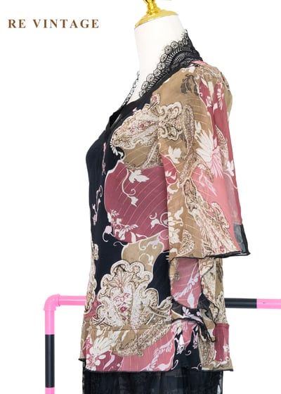 浮世漫遊 - 乾燥玫瑰色圖騰上衣8