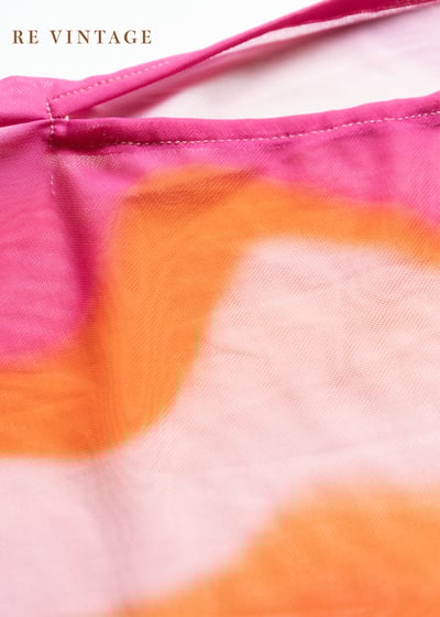 『歐洲寶貝』Fuchsia- Orange Wavy 透膚長洋裝13