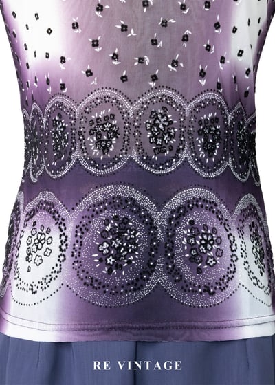 星塵灑落的紫色光暈網紗上衣4