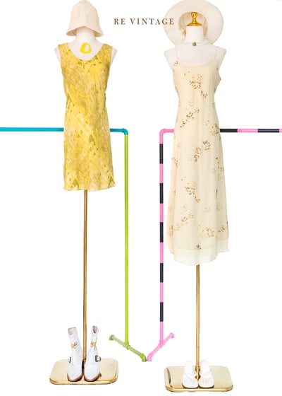 蜂蜜野草扎染畫布洋裝2