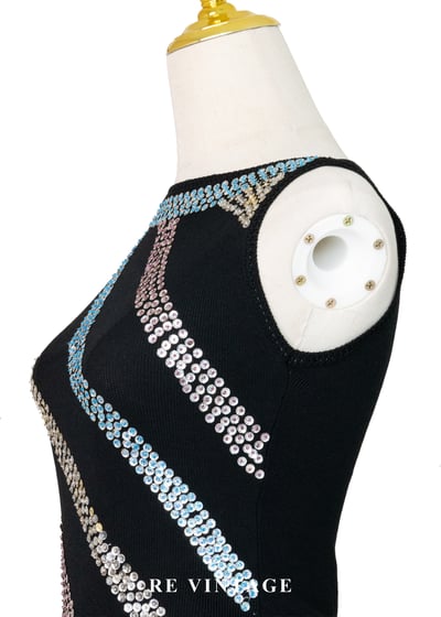 霓虹城市電流心跳針織背心8