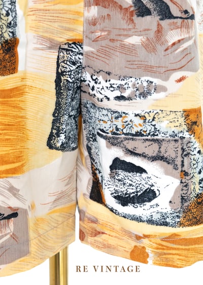 鵝黃色の方塊圖騰短褲（27"）4