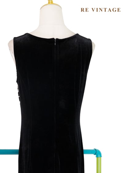 夜色裡的銀白神秘圖騰長洋裝12