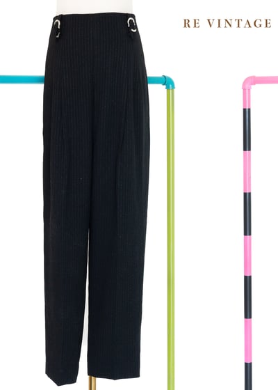 質感單品 - 小鑽馬蹄扣線條西裝褲（27"）1