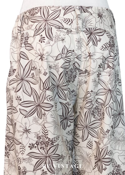 信紙上的植物速寫低腰寬版褲9