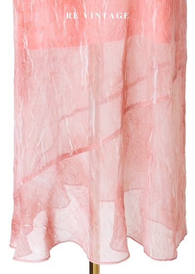 煙粉大理石紋細肩帶長洋裝6