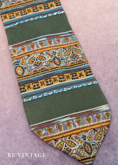 橄欖綠圖騰線條美領帶7