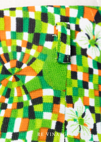 Al Held 藝術感鮮豔草綠圖騰短裙（26"）3