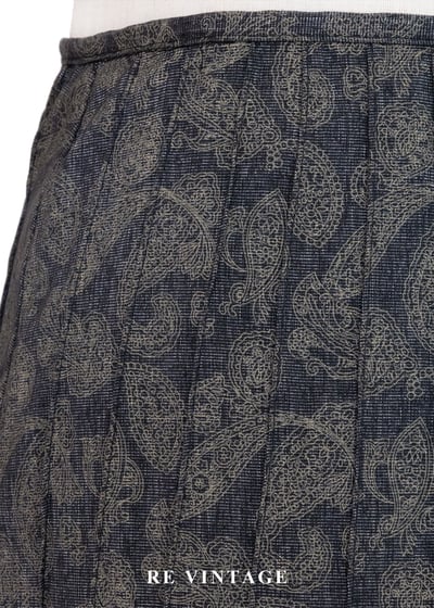 Paisley 深灰直條褶紋美裙（26"）5