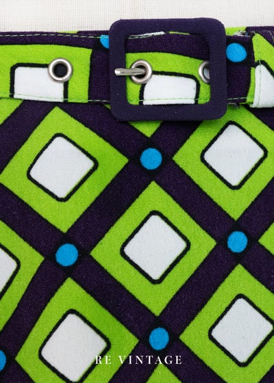 螢光異世界菱格紋短裙（28"）5