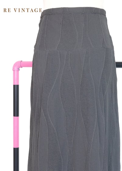 深灰暗流波紋長裙（27"）8